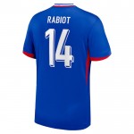Günstige Fußballtrikots Frankreich Rabiot 14 Heimtrikot EURO 2024 Kurzarm